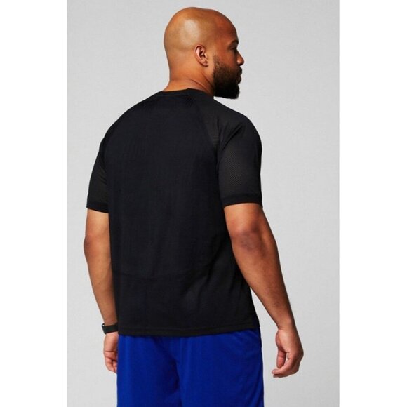 Fabletics The Rec Mesh Tee Mens XL Black Crew Neck - Picture 2 of 10